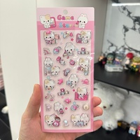 Lindas Pegatinas 3D con Relieve de Conejo de Dibujos Animados Kawaii, Calcomanías Transparentes a Prueba de Agua para Decorar Diarios, Fundas de Teléfono y Manualidades