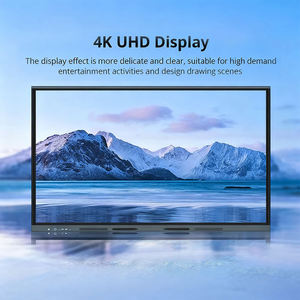 לוח אינטראקטיבי מסוג LCD בגודל 55 אינץ' של אלקס, מסך מגע מרובה, רזולוציית <span class=keywords><strong>4K</strong></span> UHD, זיכרון RAM בנפח 4GB, תמיכה בריבוי שפות, מערכת הפעלה אנדרואיד/ווינדוס, מתאים לפגישות. - Product Image 2