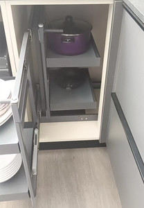 Goldmine blind corner cabinet organizer 2 strati estraibili cassetti ciechi angolari magic cassettiera per armadio da cucina - Product Image 3