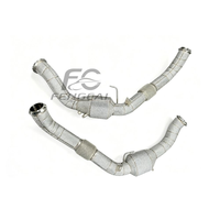 Tuyau d'échappement avant haute performance en acier inoxydable avec bouclier thermique pour Porsche Panamera 976 2.9T 2024+