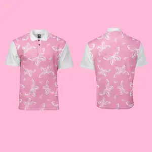 Wholesale Sublimation Printing Milk Silk Sleeveless Polo Shirts For Women Ladies' Golf Apparel Women's Golf T-Shirts Knitted Eco