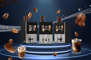 เครื่องจำหน่ายกาแฟเอสเพรสโซ่สดแบบบดใหม่ รับชำระด้วยเหรียญ ธนบัตร และคิวอาร์โค้ด สำหรับใช้บนโต๊ะสำนักงาน - Product Image 3