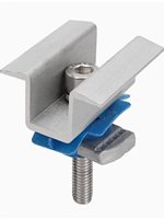 Kit de fixation pour panneaux solaires en aluminium, collier de serrage en Z pour fixation intermédiaire/finale 40-80 mm, matériel de montage PV