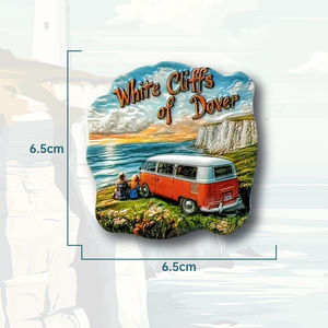 Imán de refrigerador con paisaje de acantilados Blancos Británicos, regalo de recuerdo de viaje Retro, decoración del hogar, pegatina magnética decorativa - Product Image 3