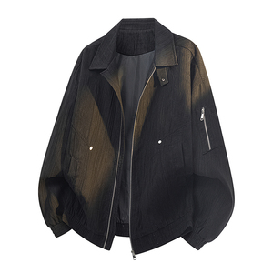 Chaquetas de invierno de talla grande para hombre, Chaqueta de algodón con cremallera delgada, abrigo de otoño para hombre, negro - Product Image 5