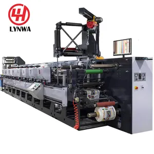HJRYIN-350 8 Color In-line IR UV Dry Flexo Graphic Printer Rotary Die Cutting Station Printing Machine
