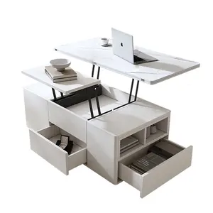 新款升降折叠餐桌多功能现代折叠茶几茶几木质客厅家具实木