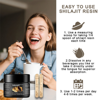 OEM ODM Marque Privée Résine de Shilajit Dorée Équilibre Naturel de la Santé Complément Alimentaire Shilajit Naturel de l'Himalaya Produits Purs