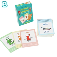 Cartes de jeu en plastique de luxe personnalisées cartes flash de logique cognitive pour enfants vente en gros