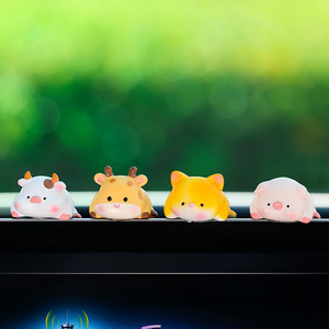 Cute Animal Plush Figurines Resin Car Interior Decorations For Women Girls Gift - Product Image 4