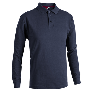 Polo à manches longues bleu taille M produit d'outil tourné - Product Image 1
