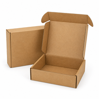 Boîte d'expédition en carton ondulé Kraft personnalisée pour vêtements, cadeaux, e-commerce et emballages d'abonnement