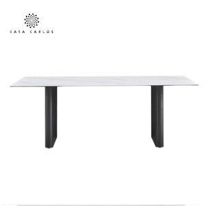 Bàn ăn hình chữ nhật với thiết kế tấm ván trên cùng cho phòng khách căn hộ nội thất khách sạn - Product Image 6