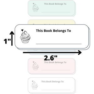 Etiquetas de libros personalizadas Cupcake este libro pertenece a pegatinas etiqueta personalizada pegatina <span class=keywords><strong>para</strong></span> niños libros escolares o <span class=keywords><strong>biblioteca</strong></span> - Product Image 3