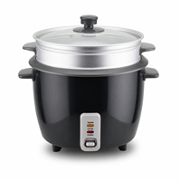Cuisinière à riz électrique 0,6L-2,8L avec cuve antiadhésive et boîtier en acier inoxydable pour usage domestique