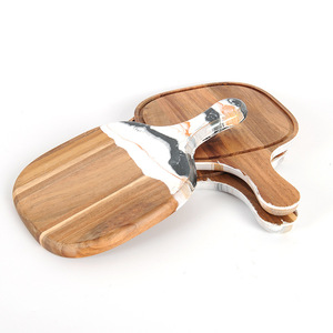 Planche à <span class=keywords><strong>pizza</strong></span> en bois résine personnalisée planche à pain de restaurant assiettes en bois avec rainure jus - Product Image 2