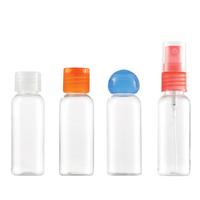 Vente en gros 30ml 40ml 50ml 60ml Bouteille en plastique PET de pulvérisation de brouillard d'eau rouge violet clair avec joint et bouchon de pompe de pulvérisation