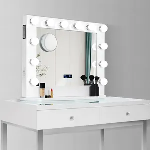 Touch Screen LED Vanity Makeup Mirror Cosmetic Vanity Light Table Mirror With Bulbs