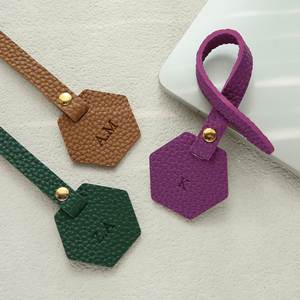 Colorful Pu Leather Custom Initials for Handbags Personalized Monogram <b>Name</b> <b>Tag</b> Hexagon Purse Charm Bag Accessory - Product Image 5