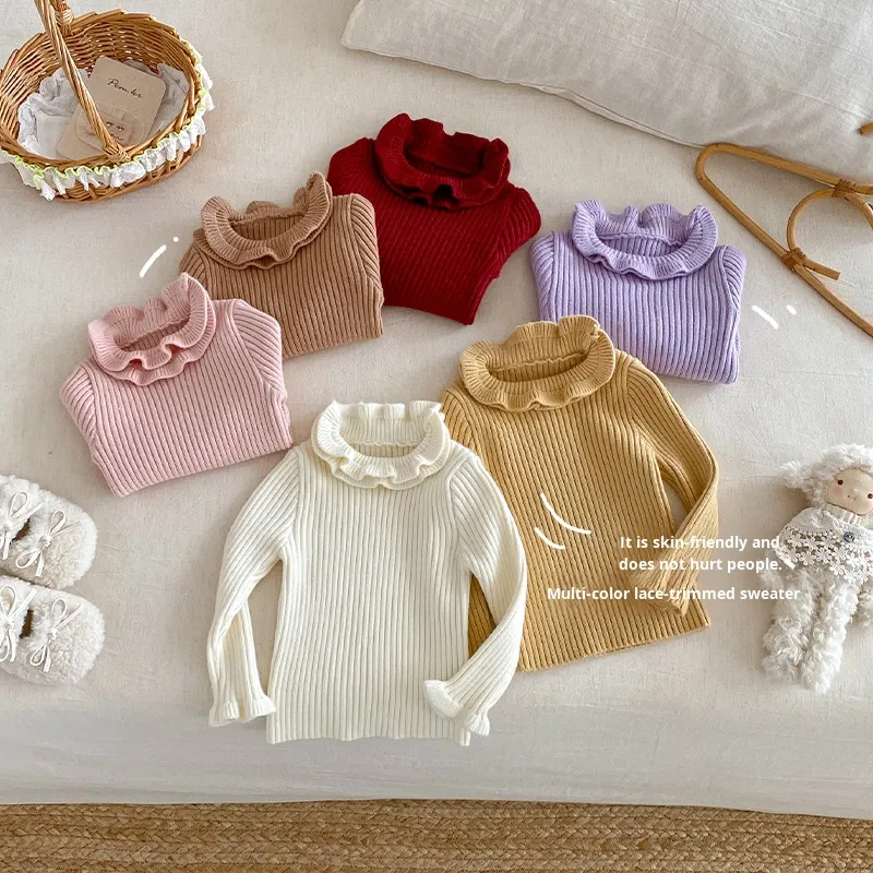 Autumn Winter New Girls Red Knitted