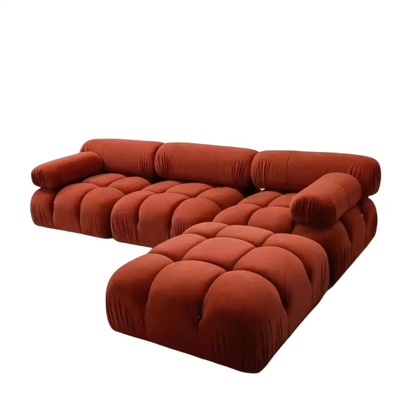 Итальянский классический модульный диван, современный кожаный секционный диван, минималистичные диваны с оттоманкой для гостиницы, гостиной
