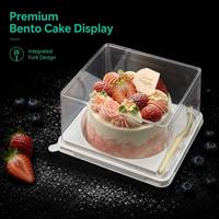 Muestra Gratuita de Caja Transparente para Cupcakes con Tapa Transparente y Cuchara