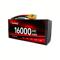 Batterie Li-po rechargeable pour drone agricole à prix avantageux, 16000mah 10000mah 6S/7S/12S/14S 22.2V/25.9V/44.4V/51.8V 25C