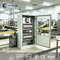 Armoire électrique extérieure résistante aux chocs IK10 conforme RoHS, boîtier métallique mural IP55 pour usine de transformation alimentaire DistroCab HMS-ES