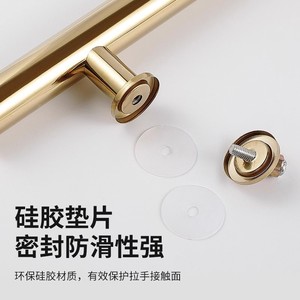Xinshengfa Stainless Steel <b>Door</b> <b>Handle</b> 38mm Diameter Silver Thickened Frameless Sliding <b>Door</b> <b>Pull</b> With Screwdriver And Wrench - Product Image 5