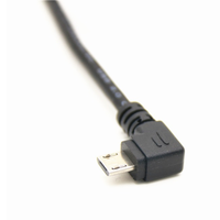 Micro USB Up Down Ieft sudut kanan bawah, BM ke AM USB 2.0 kabel ekstensi Data