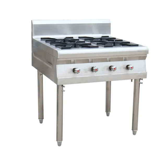 Commerical Stainless steel Gas Cooker with 4 Burner