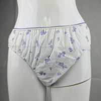 Culottes jetables non tissées, culottes courtes sexy, sous-vêtements, culottes jetables à imprimé rose pour femme