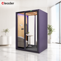 Cabine de travail modulaire portable pour l'intimité, station d'isolation acoustique, mobilier d'intérieur, pod d'enregistrement silencieux