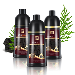 Champú Tinte para el Cabello Negro Rápido de 400 ml para Cubrir el Cabello Blanco y <span class=keywords><strong>Gris</strong></span> para <span class=keywords><strong>Hombre</strong></span> y Mujer, Fácil de Usar, Asia, África - Product Image 5