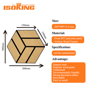 ISOKING La mejor manera de cortar <span class=keywords><strong>paneles</strong></span> de madera acústica Costo de <span class=keywords><strong>paneles</strong></span> de pared de madera acústica <span class=keywords><strong>Paneles</strong></span> de madera de estilo Akupanel para hotel - Product Image 6