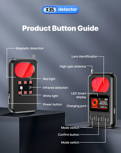 Détecteur anti-espionnage IA, scanner de signaux RF, détecteur de caméras cachées, anti-pistage, détecteur de surveillance portable pour réunions d'affaires, hôtels - Product Image 3