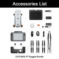 Drone Autel Robotics EVO Max 4T avec batterie thermique universelle, quadricoptère longue portée Altar 4T, caméra commerciale 8K, plastique et aluminium