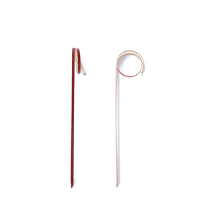 Fábrica al por mayor rojo 7,09 pulgadas anillo de dedo cuerda bastón de caramelo palos cóctel fiesta palos fruta decoración palos de bambú - Product Image 4