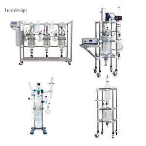 50 لتر 100 لتر المختبرات الكيميائية الفراغية مزج التفاعل وعاء جاكيت المفاعل الزجاجي - Product Image 1