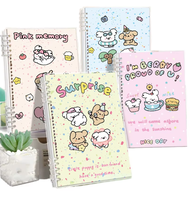 Carnet à spirale A5/B5 avec motif de chien dessiné au trait, 120 pages, pour collégiens/lycéens, papeterie, cadeaux, cahier scolaire
