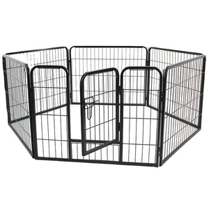 Large Heavy Duty 8 Panel Black <strong>Tall</strong> Dog <strong>Playpens</strong> for Large Dogs - Product Image 2