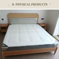 Cadre de lit moderne en bois massif avec tête de lit en rotin et cuir, lit plateforme vintage français taille Queen pour chambre principale design