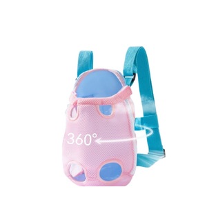 Pet <b>backpack</b>, color-blocked cat bag, portable double shoulder bag for small and <b>medium</b>-<b>sized</b> dogs, breathable. - Product Image 5
