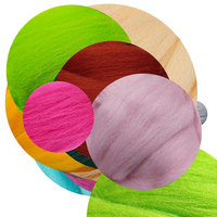 66S/70s 112 Colors Fibre Wool Yarn Roving for Needle Felting Hand Spinning DIY Craft Materials 2g-1kg Fibre Wool Yarn