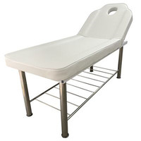 Meubles de salon de beauté, table de massage, lit d'extension de cils incurvés, cadre métallique, bon marché