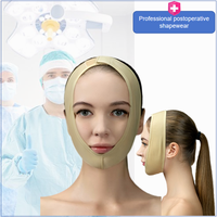 Bandeau facial respirant pour adultes après opération Mentonera, lifting facial post-chirurgical et attelle de menton à maintien moyen