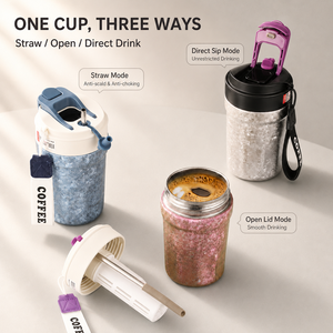 Wholesale Titanium Coffee Mug Vacuum Insulated <b>Camping</b> Outdoor Double Wall Tumbler with Straw - Product Image 3