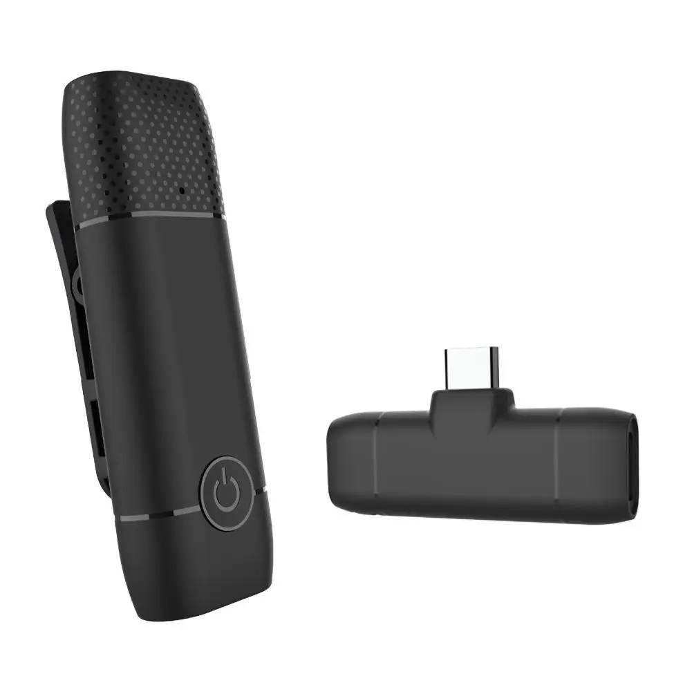 YLW-micrófono Lavalier inalámbrico, Mini micrófono portátil para grabación de Audio y vídeo, para teléfono móvil