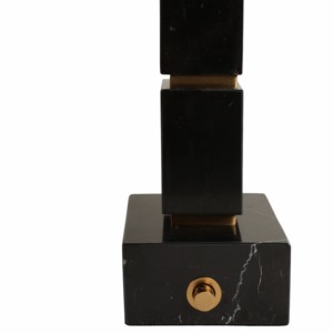 Lampada da Tavolo Quadrata Moderna con Base in Marmo e Paralume in Tessuto per Camera da Letto, Soggiorno, Comodino e Scrivania - Product Image 6