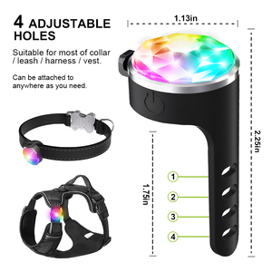 UMIONE - <span class=keywords><strong>Collar</strong></span> de Seguridad para Mascotas con Diamantes Personalizados, Resistente al Agua, Recargable, con Luz <span class=keywords><strong>LED</strong></span>, Accesorios para Collares de Perros - Product Image 5